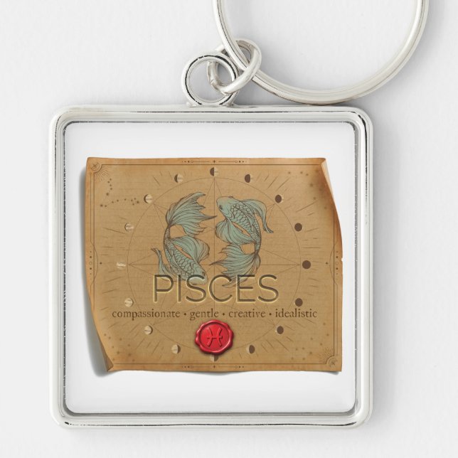 Zodiac - Pisces - Keychain (Front)