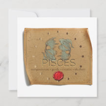 ZODIAC - Pisces - Personalised Notecard