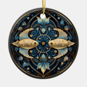 Zodiac Pisces Personalized Christmas Ornament