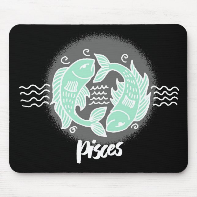 Zodiac Pisces Symbol Mouse Pad (Front)