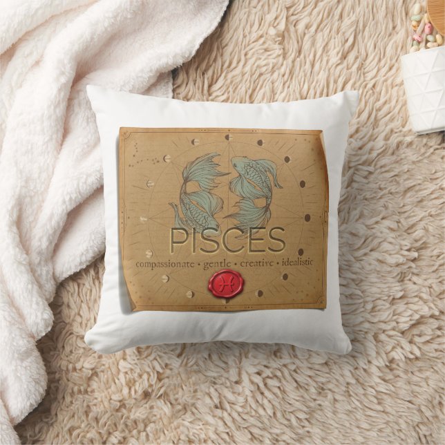 Zodiac - Pisces - Throw Pillow (Blanket)