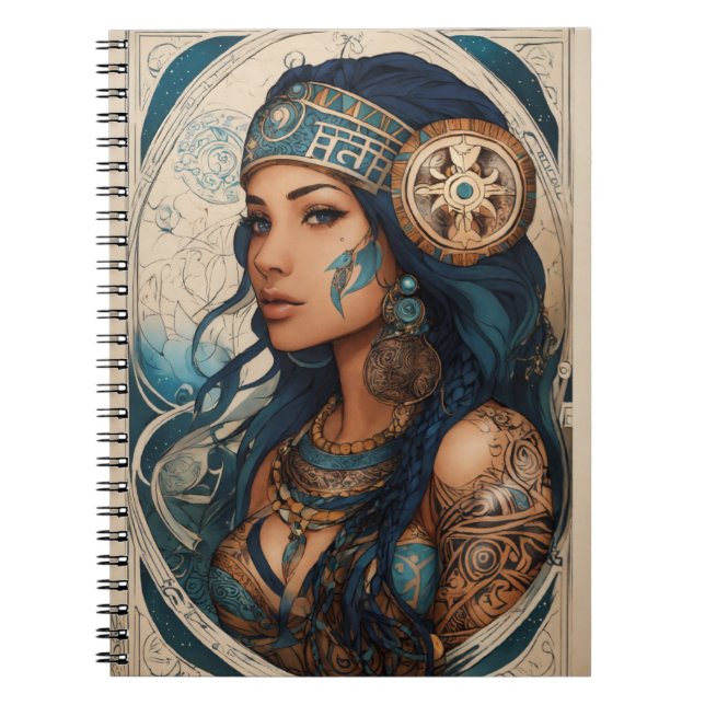"Zodiac Princess Spiral Notebook" Notebook (Front)