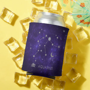 Zodiac Purple Aquarius Astrology Horoscope Can Cooler
