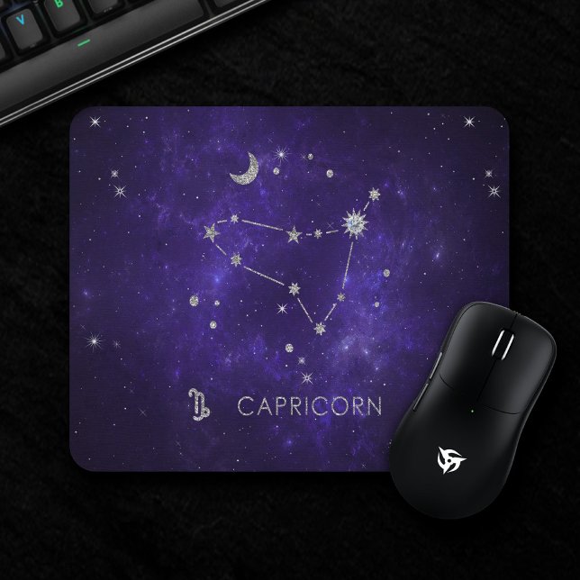 Zodiac Purple Capricorn | Astrology Horoscope Mouse Pad (Creator Uploaded)