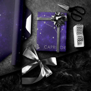 Zodiac Purple Capricorn   Astrology Horoscope Wrapping Paper