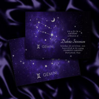 Zodiac Purple Gemini | Cosmic Astrology Horoscope