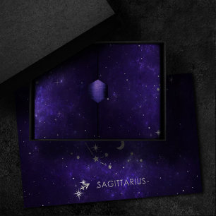 Zodiac Purple Sagittarius   Astrology Horoscope Tissue Paper