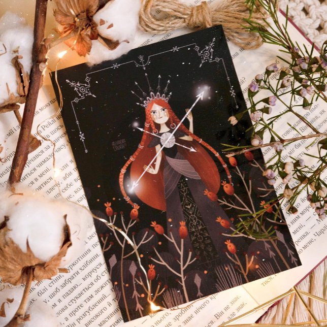 Zodiac Sagittarius by Alexandra Dikaia Poster (The inner Sagittarius knows that there is no one goal for the whole of life. )