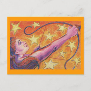 Zodiac Sagittarius postcard