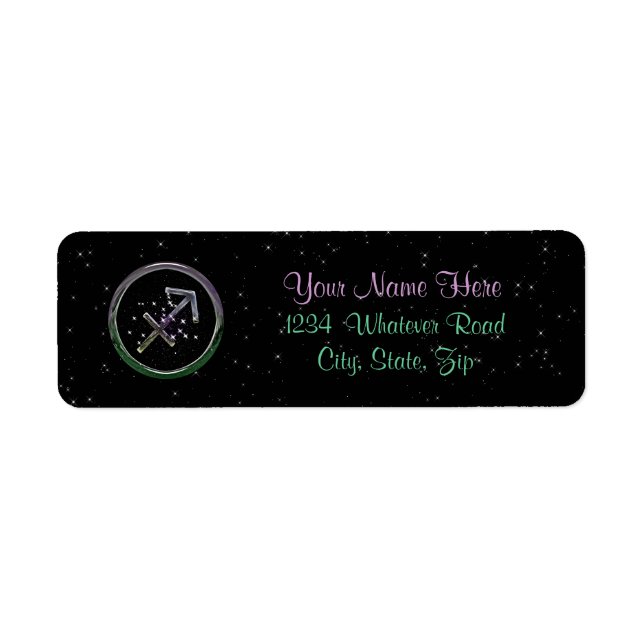 Zodiac Sagittarius Return Address Label (Front)