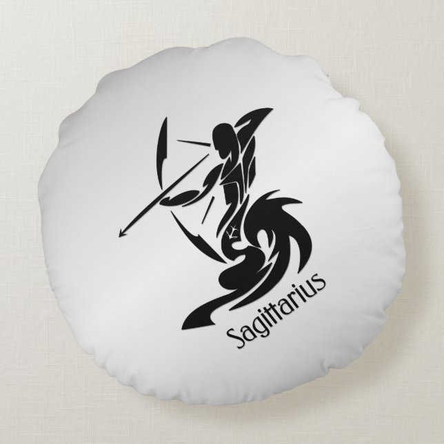Zodiac Sagittarius Round Cushion (Back)