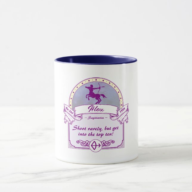 Zodiac | Sagittarius sign Purple Magic Mug (Center)