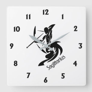 Zodiac Sagittarius Square Wall Clock