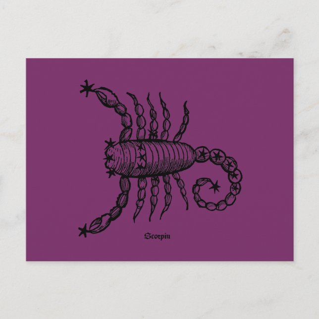 Zodiac: Scorpio, 1482 Postcard (Front)