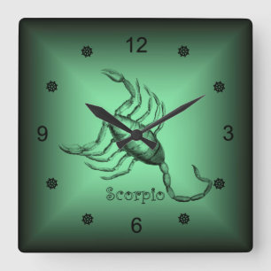 Zodiac ~ Scorpio ~ Astrological Signs ~ Horoscope Square Wall Clock