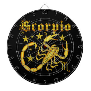 Zodiac Scorpio-Design-1 View Below Hints Dartboard