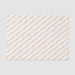 Zodiac "Scorpio" Gold Script Tissue Paper