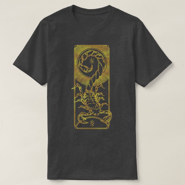 Zodiac Scorpio Line gold T-Shirt (Design Front)