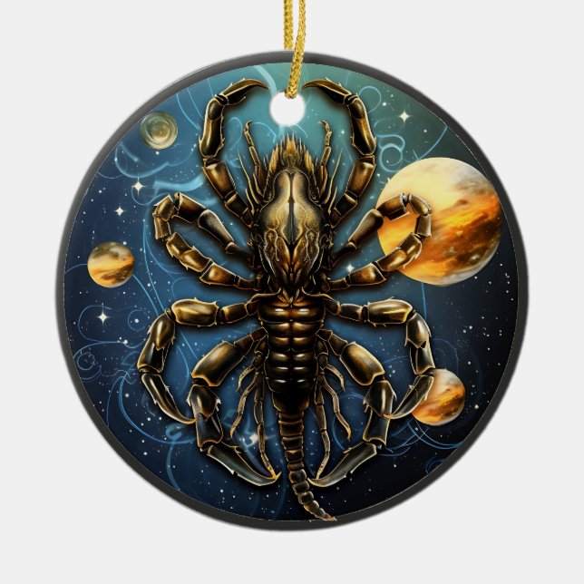 Zodiac Scorpio Personalised Astrology Ornament (Front)