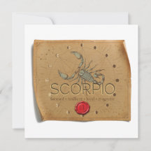 ZODIAC - Scorpio - Personalised Notecard