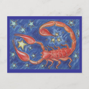 Zodiac Scorpio postcard