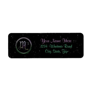 Zodiac Scorpio Return Address Label