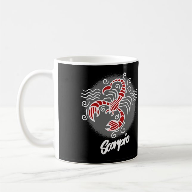 Zodiac Scorpio Symbol Coffee Mug (Left)