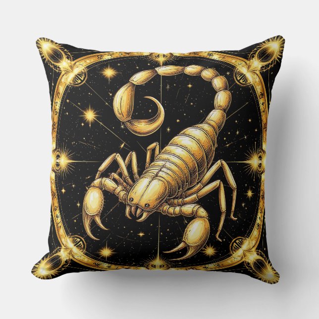 Zodiac Scorpio Symbol Cushion (Front)