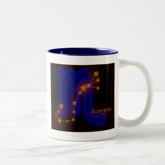 Zodiac - Scorpio Two-Tone Coffee Mug (Right)