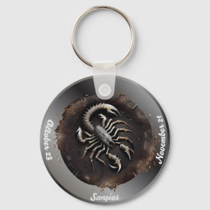 Zodiac Scorpius Scorpio Custom Personal  Keychain