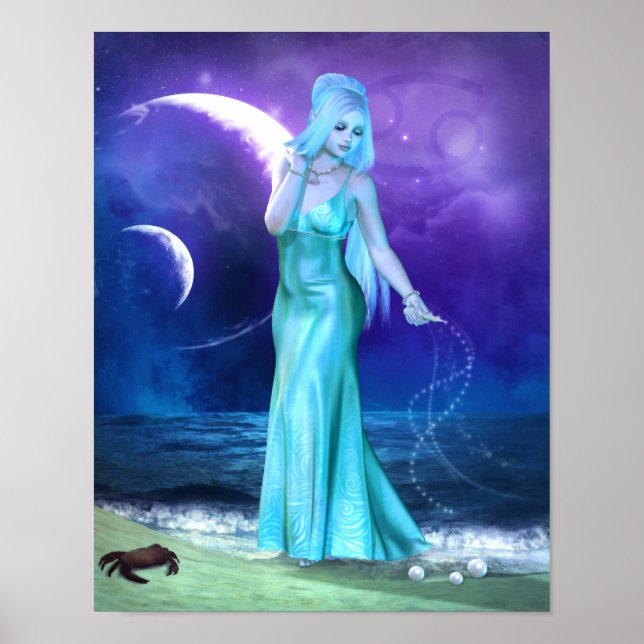 Zodiac Series: Cancer Canvas/Poster Print (Front)