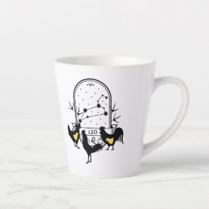 Zodiac Sign and Matching Pets. Leo - Chicken.w Latte Mug