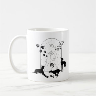Zodiac Sign and Matching Pets.Virgo - Greyhound.w Coffee Mug