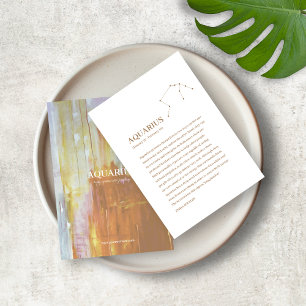 Zodiac Sign Aquarius Jewellery Display Card