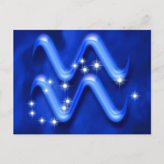 Zodiac sign Aquarius Postcard (Front)