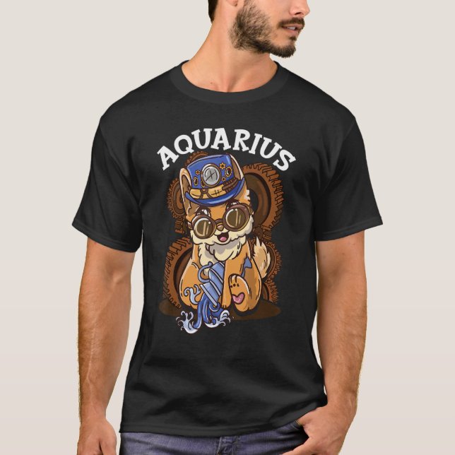 Zodiac Sign Aquarius T-Shirt (Front)
