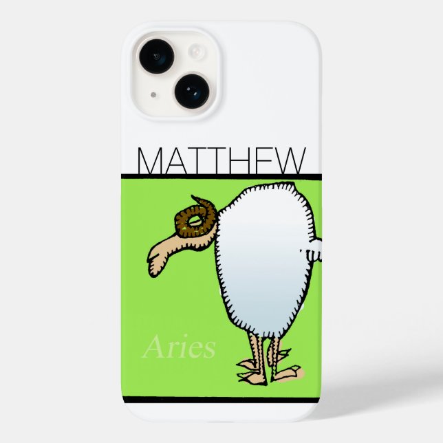 Zodiac Sign Aries personalised Birthday iPC Case-Mate iPhone Case (Back)