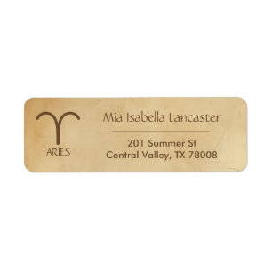 Zodiac Sign Aries - Return Address Labels