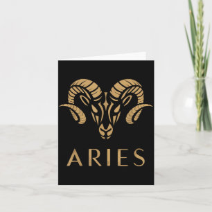 Zodiac Sign Aries Sign Constellation Birthday Card
