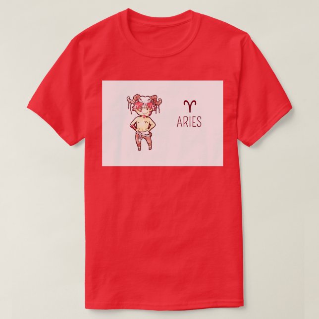Zodiac Sign Aries T-Shirt (Design Front)