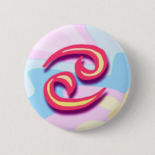 Zodiac sign Cancer 6 Cm Round Badge