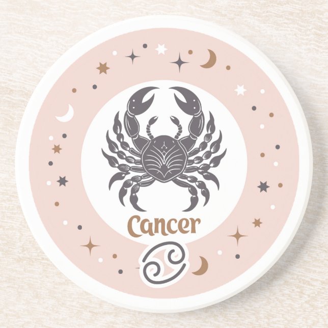 Zodiac Sign Cancer Coaster (Front)