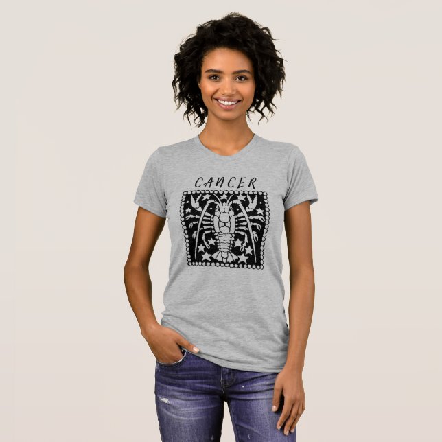 Zodiac Sign Cancer Horoscope Logo T-Shirt (Front Full)