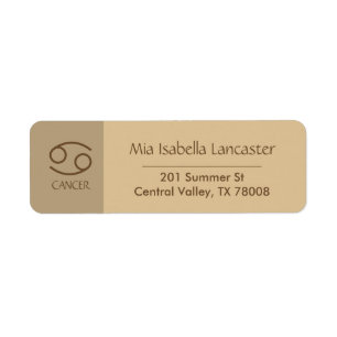 Zodiac - Sign Cancer Return Address Labels