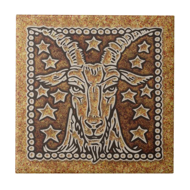 ZODIAC SIGN CAPRICORN CERAMIC TILE (Front)