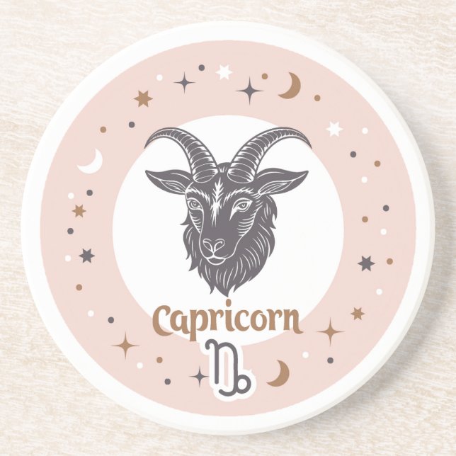 Zodiac Sign Capricorn Coaster (Front)