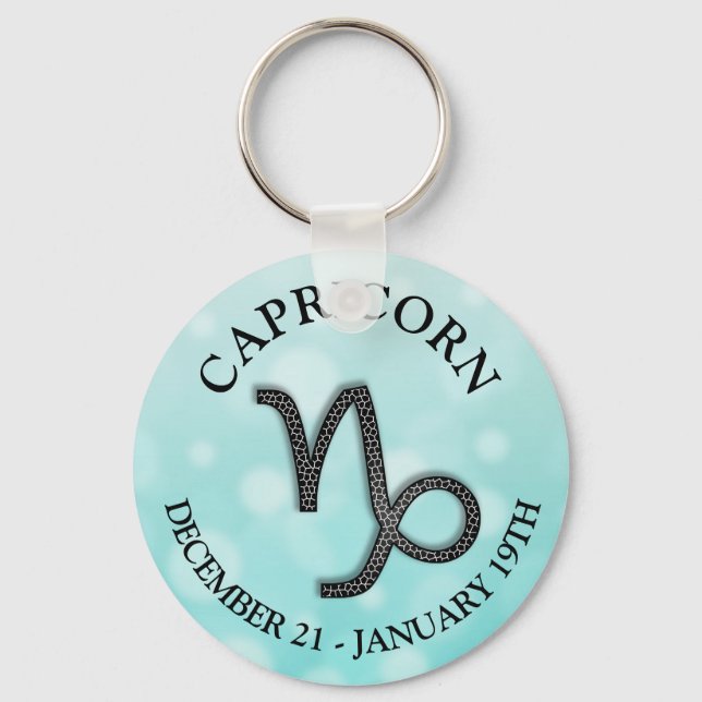 Zodiac Sign Capricorn Goat Symbol Christmas Key Ring (Front)
