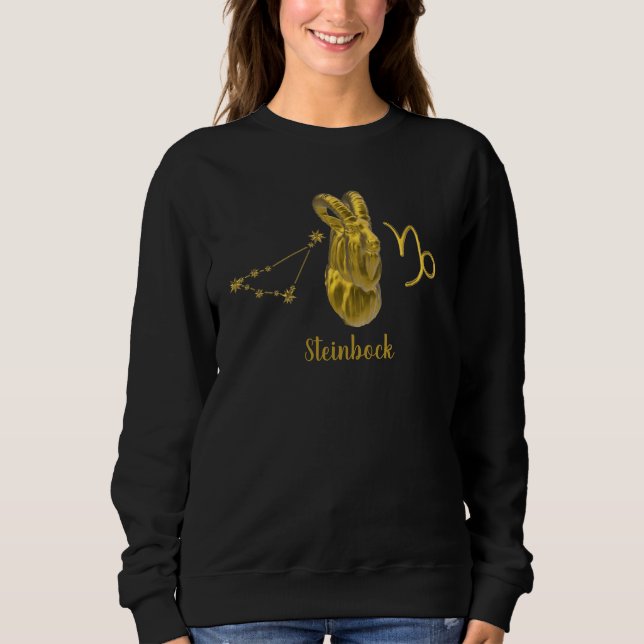 Zodiac sign Capricorn, gold -  Sweatshirt (Front)