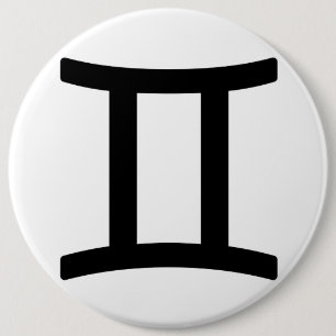 Zodiac sign Gemini 6 Cm Round Badge