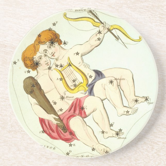 Zodiac Sign: Gemini Coaster (Front)
